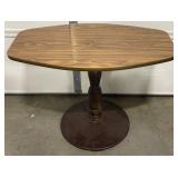 Wooden Pedestal Table w Round Base