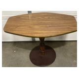 Wooden Pedestal Table w Round Base