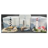 3 Harbour Lights Lighthouse Model Figurines