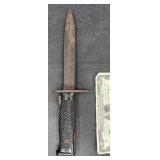 Vintage 7' Bayonet Knife w Textured Grip