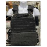 Tactical Plate Carrier Vest w Steel Plates