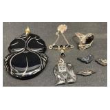 Sterling Silver & Onyx Jewelry  Ring, Pendants +