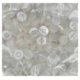 Case Size 24L White Pearlized Buttons 150 Gross