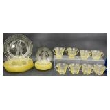 Antique Hazel Atlas Yellow Depression Glass Dishes