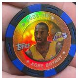 Kobe BryantNBA Topps Lakers Blue Foil Poker Chip