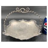 Antique 1800's Ornate Silverplate Bridal Basket