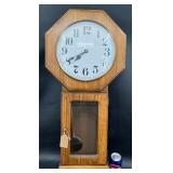 Oak Howard Miller Regulator Wall Clock - Works