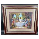 Framed Quintana Last Supper Print 29.5' x 25.5'