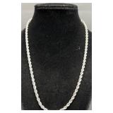 14KT White Gold Plated GLD 4mm 20' Rope Chain