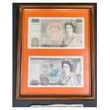 FramedBank of England 50 & 20 PoundBanknotes