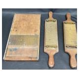 3 Antique Wooden Apothecary Pill Rollers