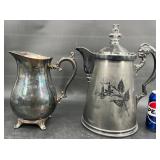 Vntg Silverplate- Water Pitcher, Insulated Coffee