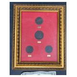 Framed Great Britain Cartwheel Coins