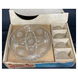 2 Vntg 1950's Anchor Hocking Snack Sets for 4