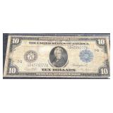 1914 Horse Blanket $10 Federal Reserve Note