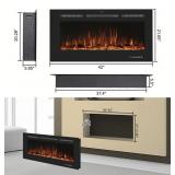 Valuxhome 42' Electric Recessed Fireplace Insert