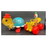 2 Vintage Fisher-Price Toys Jolly Jalopy & Turtle
