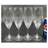 4 Cristal D'Arques Juan Champagne Crystal Flutes