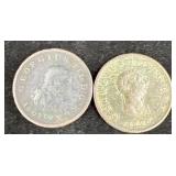 1806 & 1807 British Halfpenny Coins