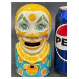 Vintage 1930's J. Chein #27 Tin Litho Clown Bank