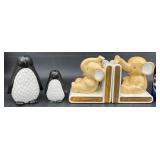 Lefton Elephant Bookends, 2 Ganz Penguin Figures