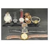 8 Assorted Watches  Timex +
