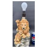 Lion & Cubs Table Lamp Domestications 2001 Works