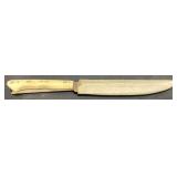 Vintage Cretan Knife w Carved Handle, Inscribed