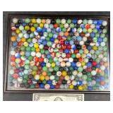 Vintage Glass Marbles Collection in Display