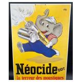 Vntg Neocide DDT French Advertising Poster 26×18