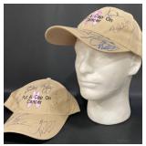 2 Put A Cap On Cancer Golf Hats w Signatures