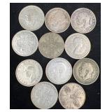 11 British Coins Various Years  Florin