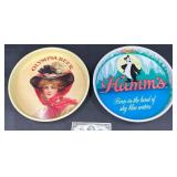 2 Metal Beer Serving Trays - Olympia & Hamm's