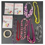 Fashion Beaded Necklaces, Snap 'M Earrings +