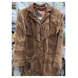 Ralph Lauren Leather Fringe Women's Coat Sz 10
