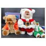 3 Raikes Plush Bears - Santa, Santa's Elf & Kevi