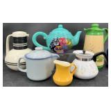 6 Assorted Vintage Teapots & Pitchers