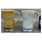 2 Vntg 1970's Wade Irish Porcelain Tankard Mugs