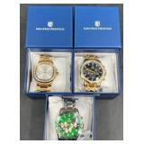 3 New Men's Montres Prestige Watches in Boxes