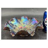 VntgIridescentImperial Carnival Glass Rose Bowl