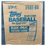 Sealed Case 1986 Topps Baseball Cards Rak-Paks