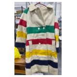 Long Hudson's Bay Women's Wool CoatSz M