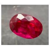 7.60ct Natural Red Ruby Oval Cut Gemstone