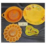4 Pieces California Pottery - Plates & Bowls