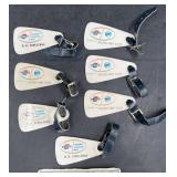 7 Vntg United Airlines 100,000 Mile Club Bag Tags