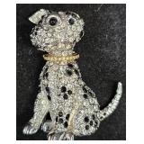 Carolee Swarovski Crystal Dalmation Brooch Pin