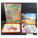 Vntg Disney Metal Folding TV Lap Tray, Metal Signs