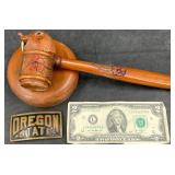 Beaver-Themed Gavel Set &ï¿½Oregon State Belt Buckle