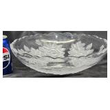 Mikasa Winter Rose Crystal Centerpiece Bowl