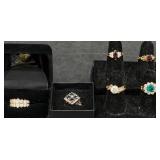 6 Assorted Rings - Vintage, 14KT GP